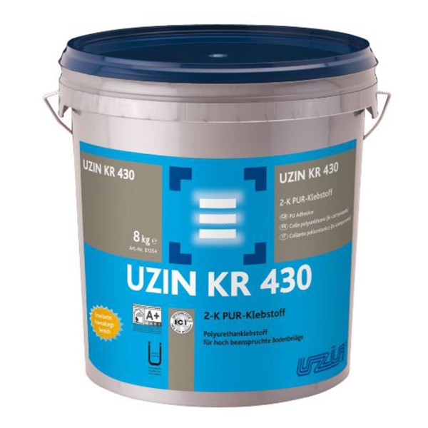 UZIN KR 430 Polyurethanklebstoff für hoch beanspruchte Bodenbeläge 8kg auf Bodenchemie.de
